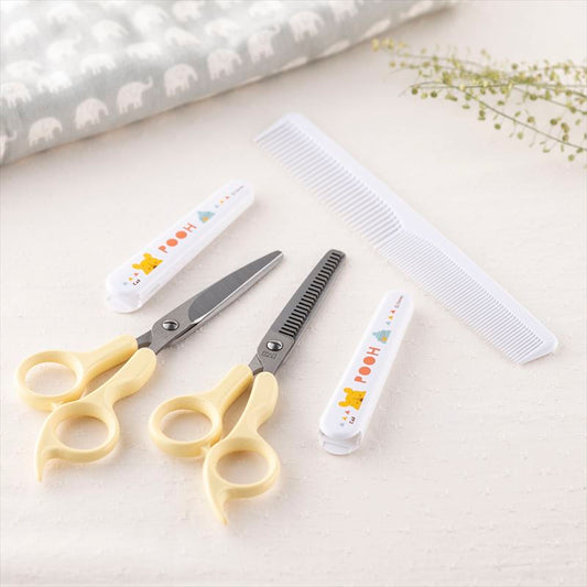 KAI Baby Hair Cutting Scissors Combo-Winnie the Pooh贝印维尼儿童理发剪套装