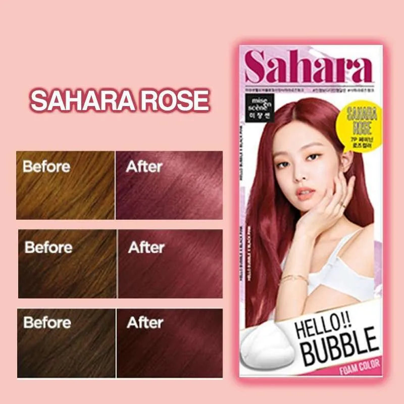 MISE EN SCENE Hello Bubble-7P Sahara Rose Pink爱茉莉泡泡染发剂-7P 撒哈拉玫瑰粉