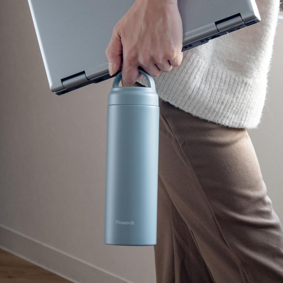 Peacock Stainless Steel Vacuum Insulated Bottle Screw Mug Type-Blue/Peacock真空层魔法瓶保温杯-烟雾蓝 480ml