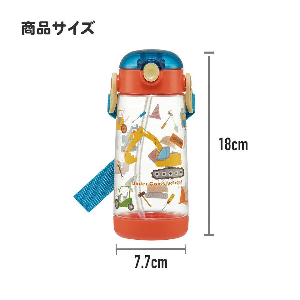 Skater Disney PRINCESS One-Push Straw Water Bottle/Skater迪士尼公主吸管水壶 480ml