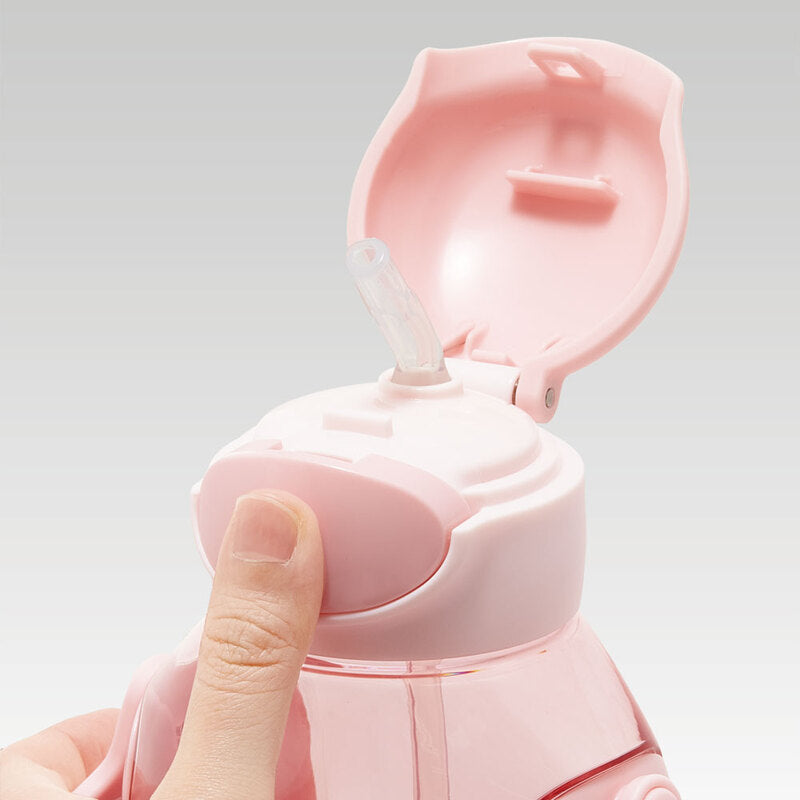 Skater One-Push Straw Water Bottle-HELLO KITTY/Skater一键式吸管水壶-Hello Kitty 530ml