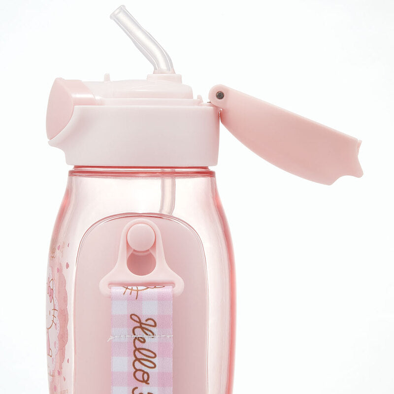 Skater One-Push Straw Water Bottle-HELLO KITTY/Skater一键式吸管水壶-Hello Kitty 530ml