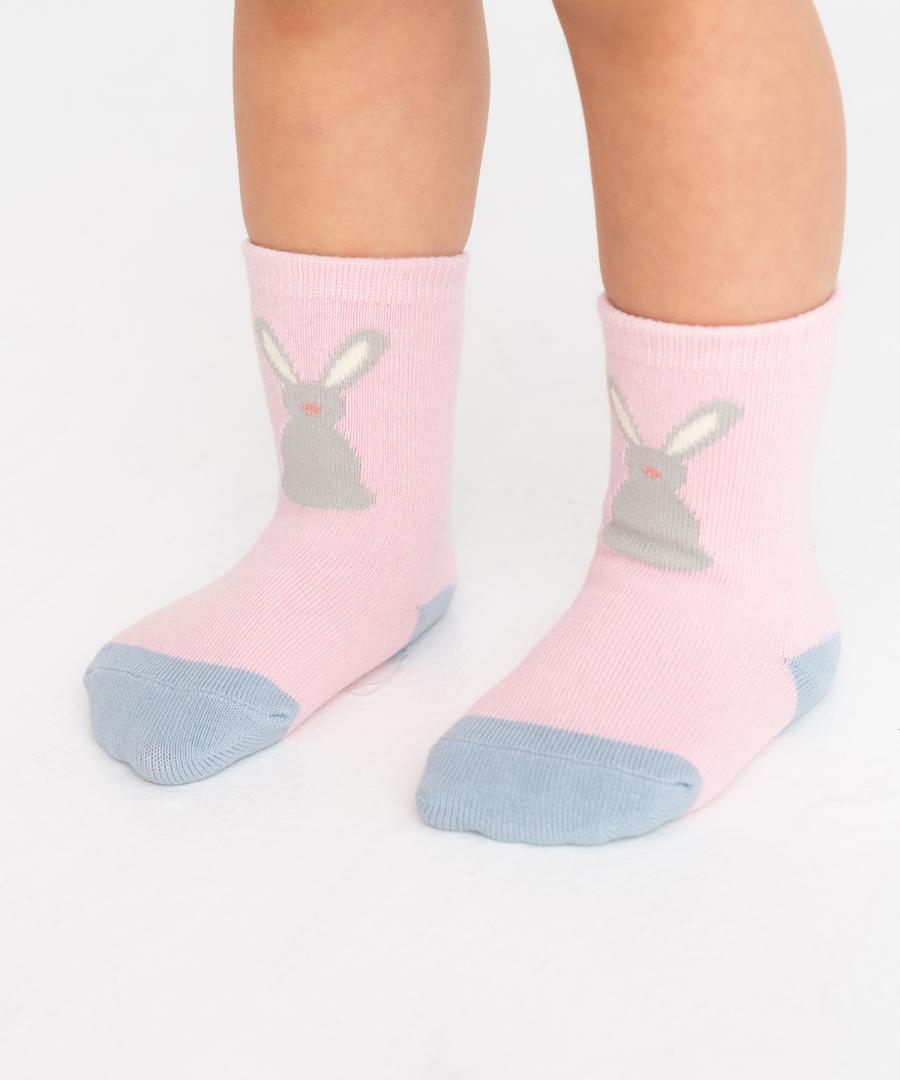 Stample Bushy Tail Baby Crew Socks Girls 3Pairs/Stample毛茸茸小动物尾巴宝宝袜 女宝款 3双装 11-13cm 0-1yr