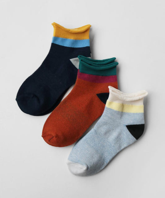 Stample Layer Color Ankle Socks 3Pairs/Stample叠色儿童脚踝袜 3双装 16-18cm 4-6yrs