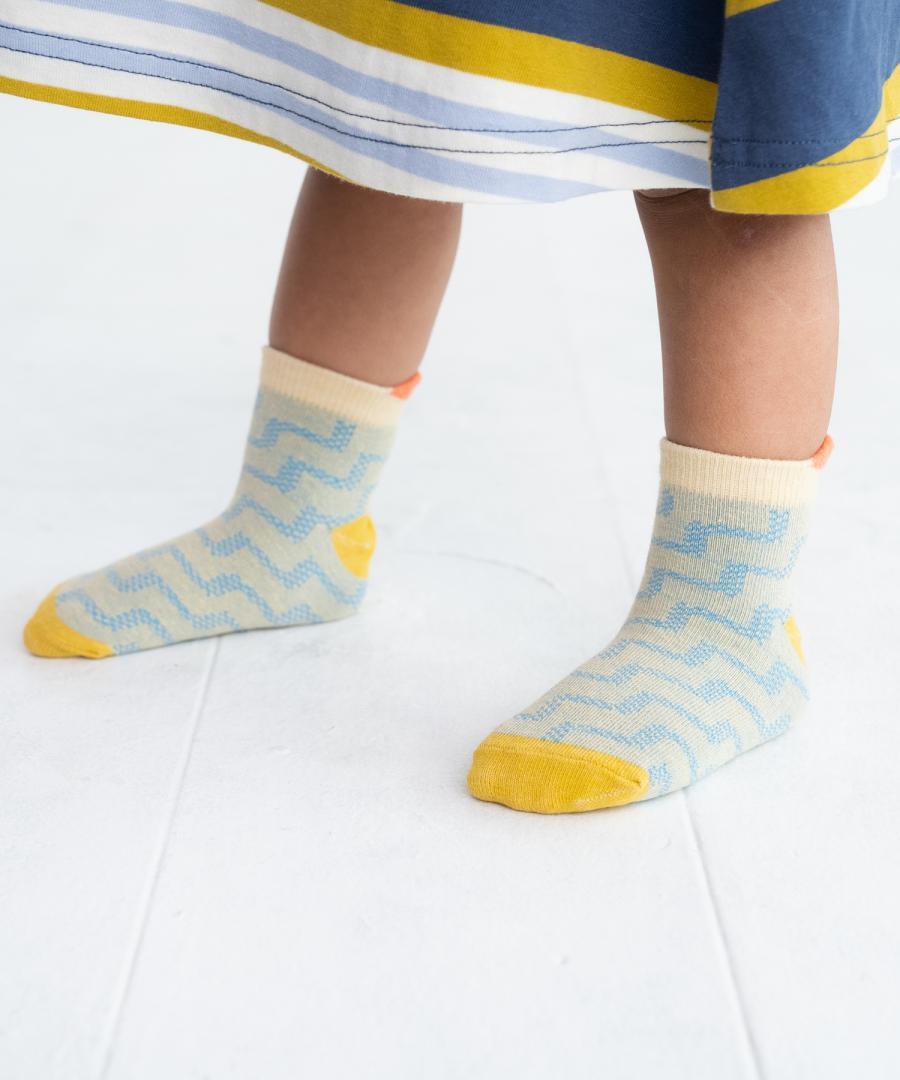 Stample Light Mesh Baby Ankle Socks-Boy Color 3Pairs/Stample网格织纹宝宝脚踝袜 调皮色 3双装 11-13cm 0-1yr