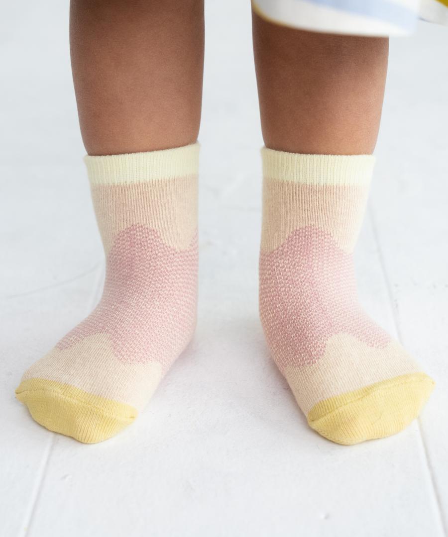 Stample Light Mesh Baby Ankle Socks-Girl Color 3Pairs/Stample网格织纹宝宝脚踝袜 温柔色 3双装 11-13cm 0-1yr