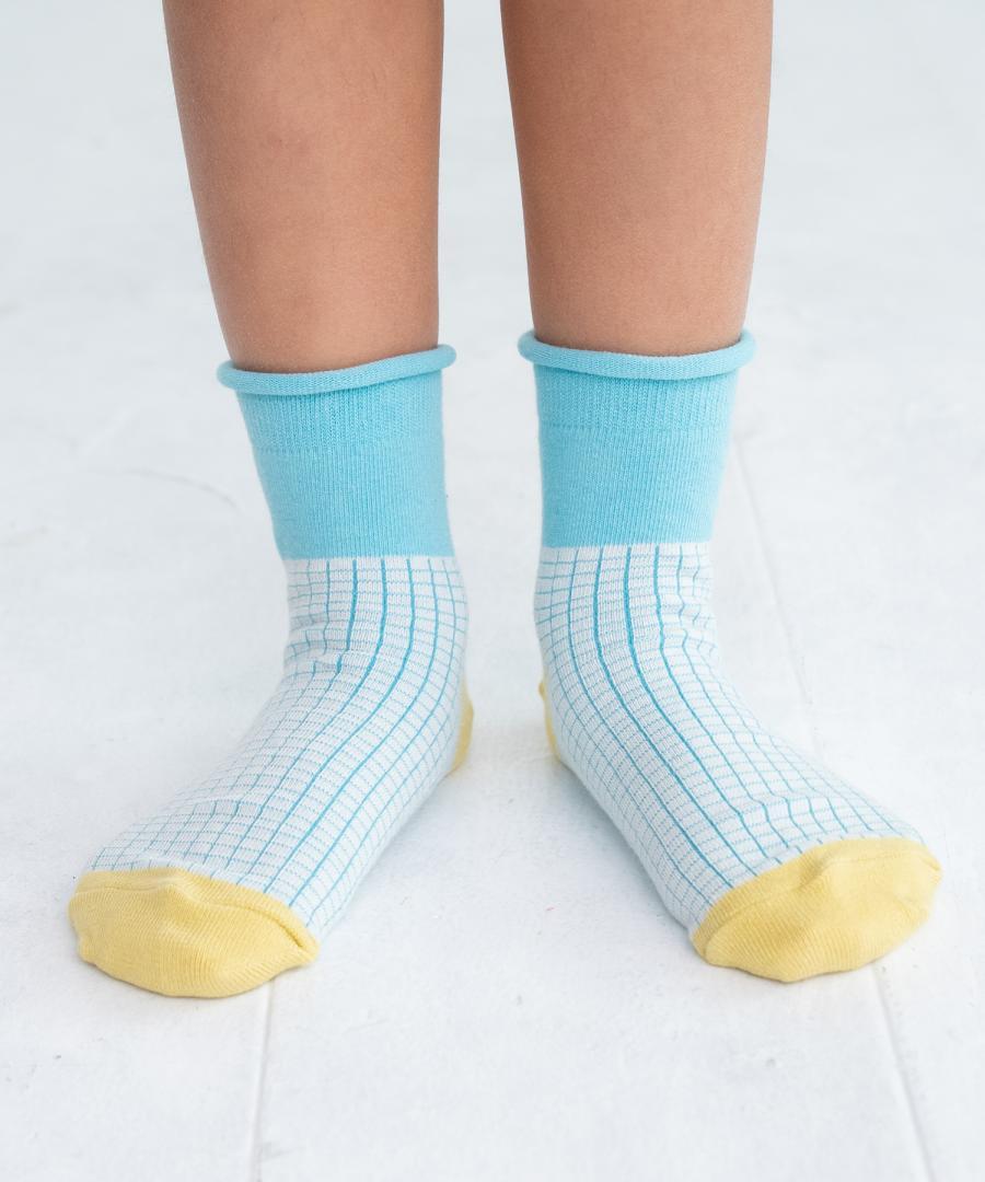 Stample Waffle Style Short Socks 3Pairs/Stample瓦夫格萌萌儿童短袜 3双装 13-21cm 1-9yrs