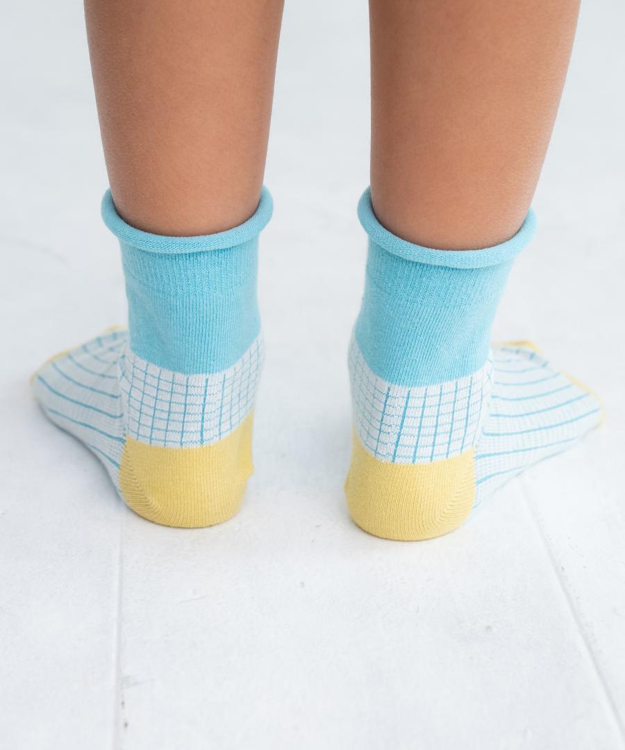 Stample Waffle Style Short Socks 3Pairs/Stample瓦夫格萌萌儿童短袜 3双装 13-21cm 1-9yrs