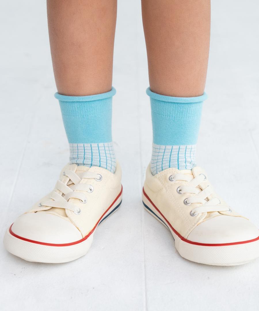 Stample Waffle Style Short Socks 3Pairs/Stample瓦夫格萌萌儿童短袜 3双装 13-21cm 1-9yrs