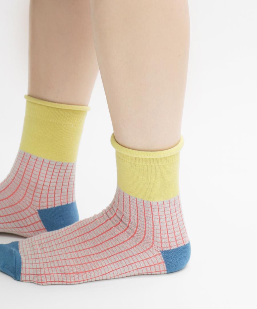 Stample Waffle Style Short Socks 3Pairs/Stample瓦夫格萌萌儿童短袜 3双装 13-21cm 1-9yrs