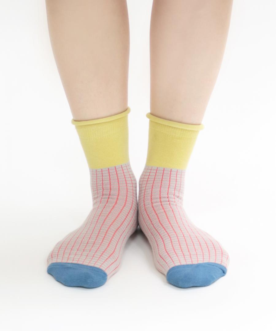 Stample Waffle Style Short Socks 3Pairs/Stample瓦夫格萌萌儿童短袜 3双装 13-21cm 1-9yrs
