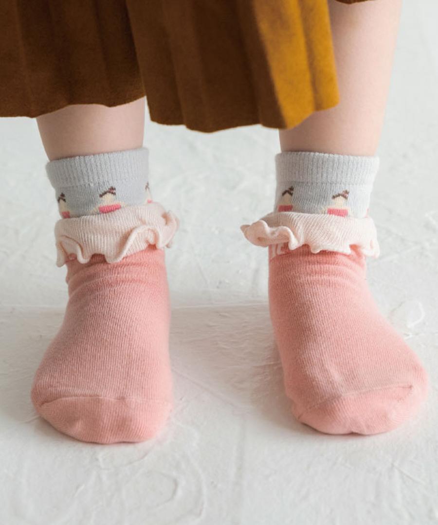 Stample Ballerina Short Socks 3Pairs/Stample芭蕾女孩儿童短袜 3双装 13-21cm 1-9yrs