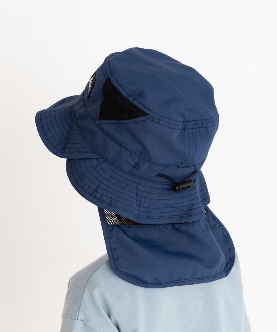 Stample Double Visor UV Protection Outdoor Kids Hat-Blue/Stample护颈清凉儿童遮阳帽 烟蓝 S-L