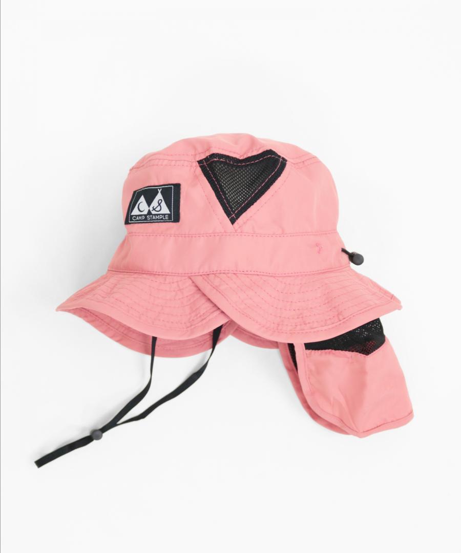 Stample Double Visor UV Protection Outdoor Kids Hat-Pink/Stample护颈清凉儿童遮阳帽 烟粉 S-L