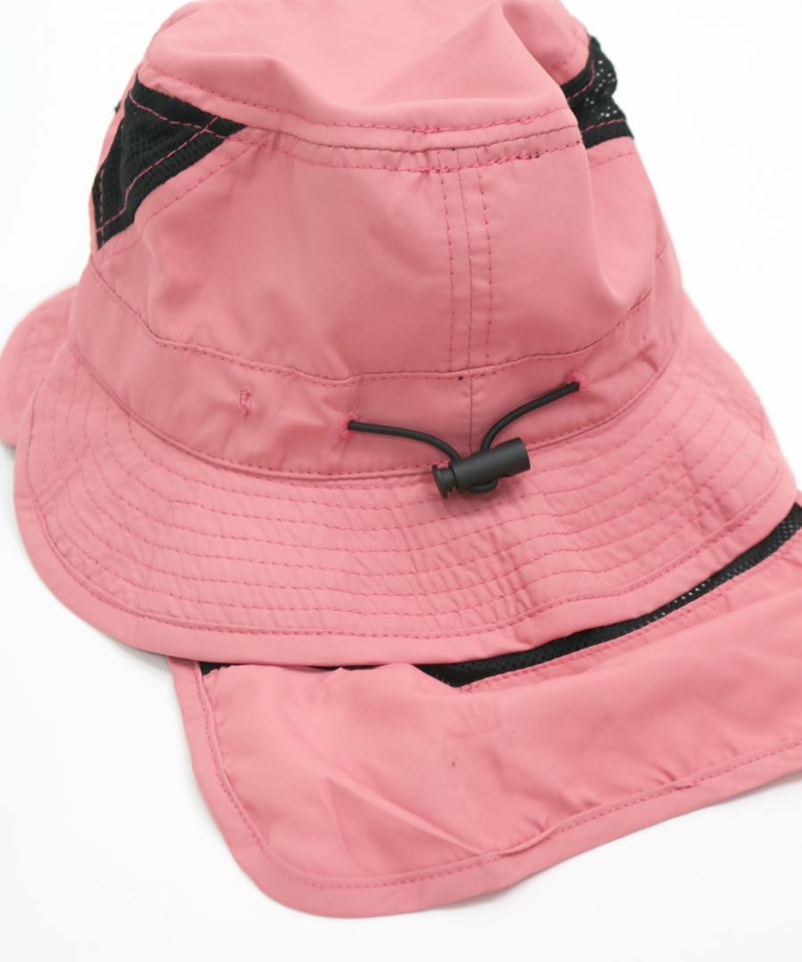Stample Double Visor UV Protection Outdoor Kids Hat-Pink/Stample护颈清凉儿童遮阳帽 烟粉 S-L