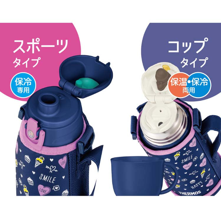 Thermos Kids Vacuum Insulated 2 Way Bottle-Navy Purple膳魔师真空两用儿童保温杯-蓝紫 800ml