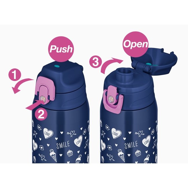 Thermos Kids Vacuum Insulated 2 Way Bottle-Navy Purple膳魔师真空两用儿童保温杯-蓝紫 800ml