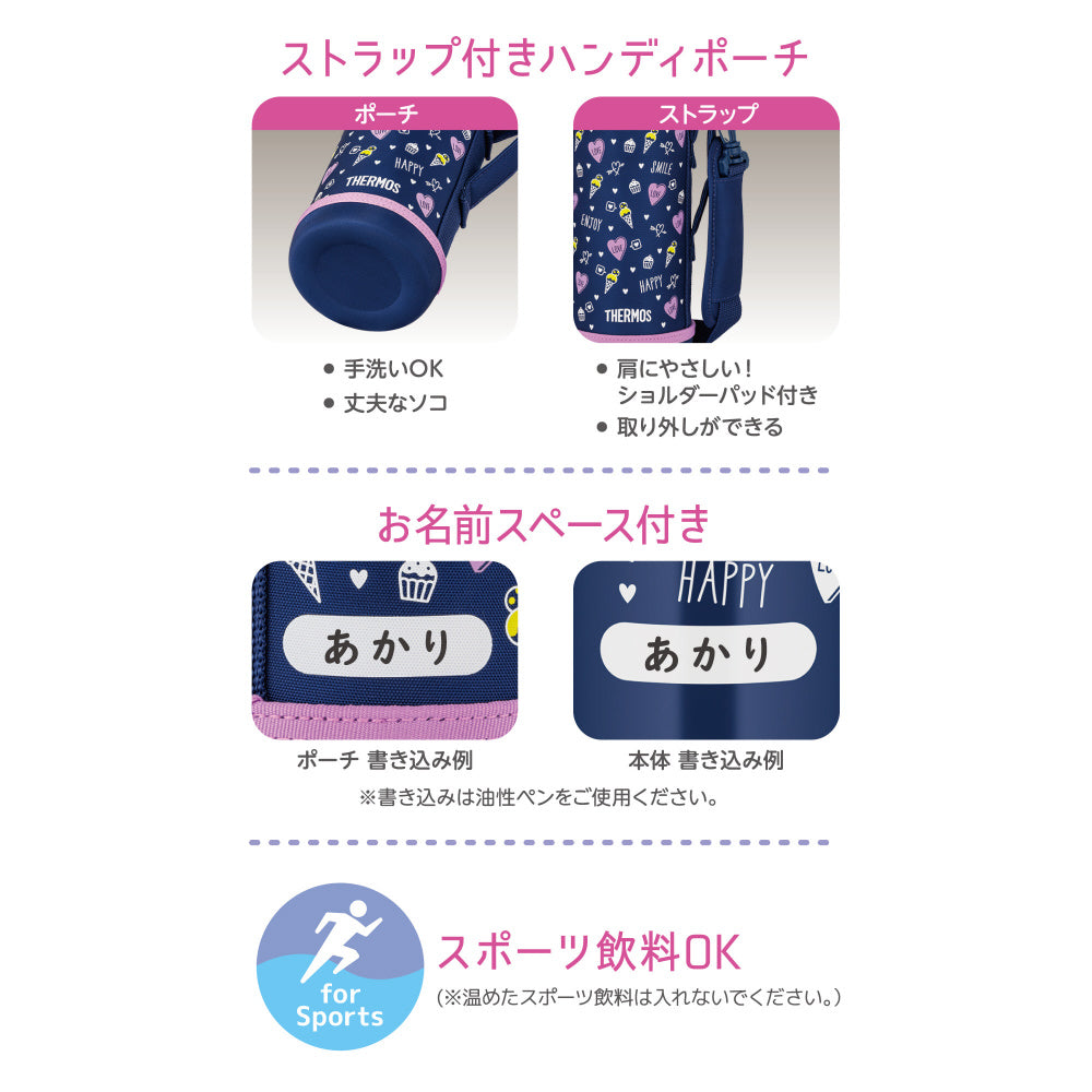Thermos Kids Vacuum Insulated 2 Way Bottle-Navy Purple膳魔师真空两用儿童保温杯-蓝紫 800ml