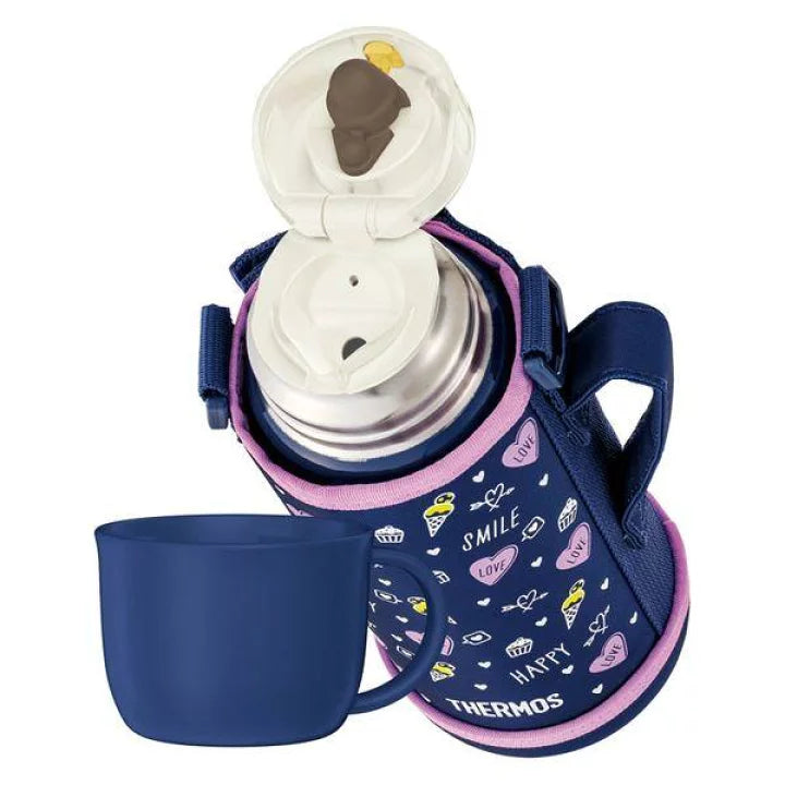 Thermos Kids Vacuum Insulated 2 Way Bottle-Navy Purple膳魔师真空两用儿童保温杯-蓝紫 800ml