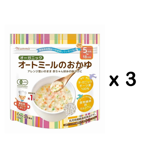 2024.3.31 Nisshoku's Baby Oatmeal Combo日食高铁有机儿童燕麦片3包优惠组合 5mon+ 120gx3bags