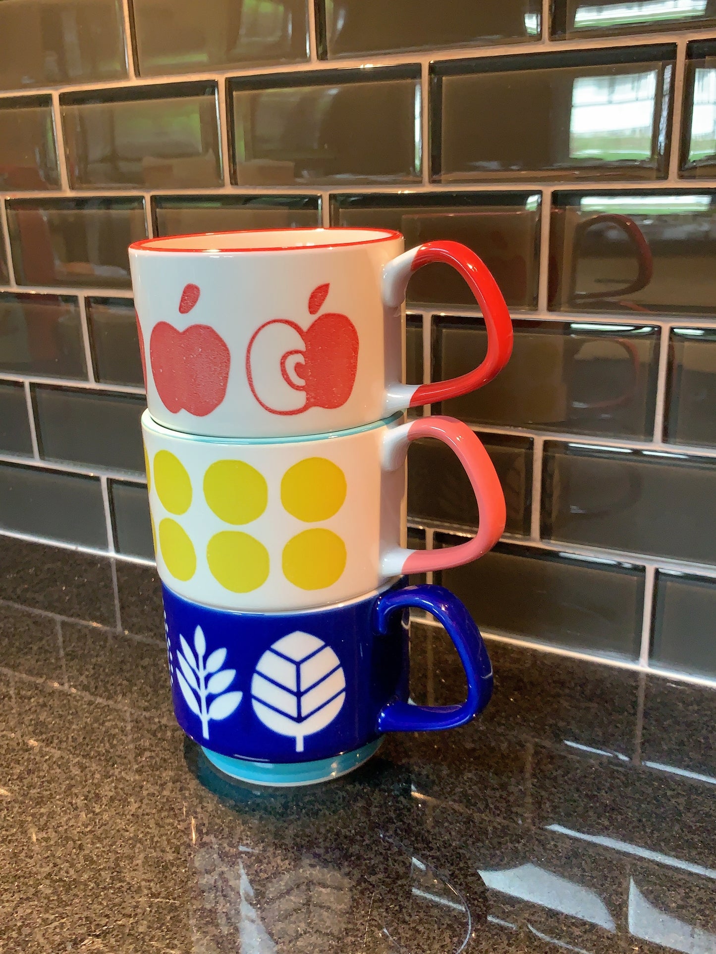 Minoyaki Fika Coffee Mug Set日本美浓烧Fika可叠放艺术家咖啡杯组合