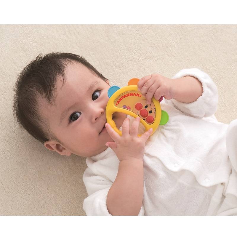 Anpanman Classic Baby Bell Drum 面包超人花瓣手摇铃 3 month+