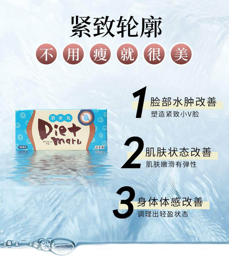 60%OFF!!!临期特价2023.7.26 Eishin Diet Supplyment众多明星推荐款!荣进制药消水丸 10条装