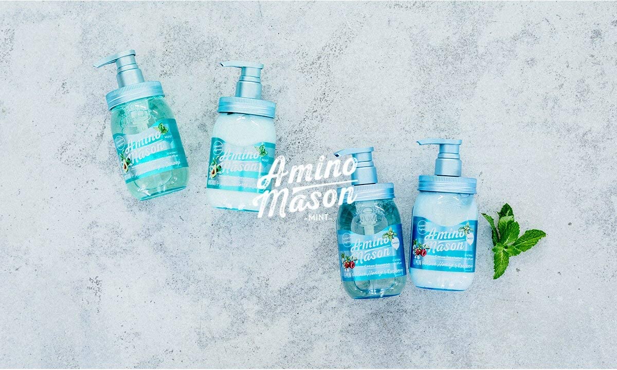 Amino Mason Mint Moist White Cream Shampoo & Treatment Set-Cool/Amino Mason氨基酸薄荷养护洗护套装 清爽型450ml*2