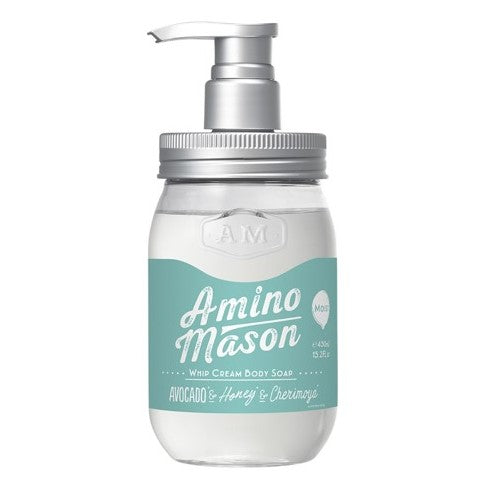 Amino Mason Whip Cream Body Soap Moist/Amino Mason植物氨基酸沐浴露 牛油果蜂蜜保湿型 450ml