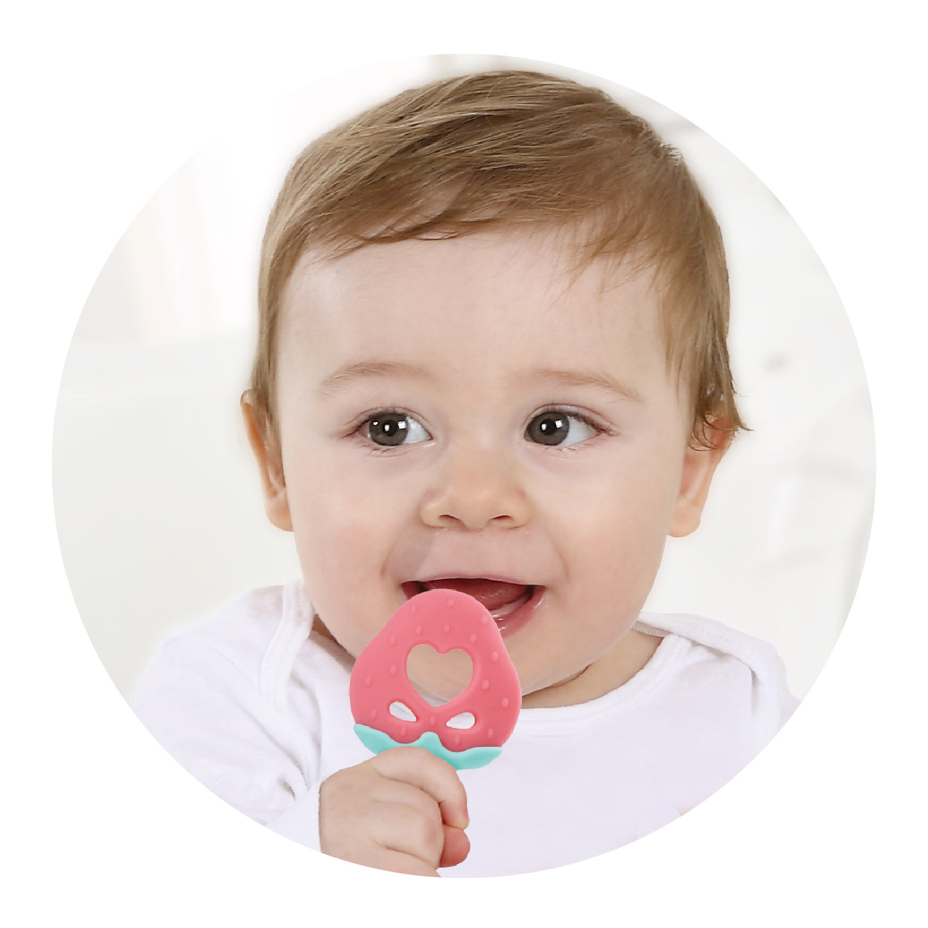 Edison Mama Baby Teether-Strawberry/Edison Mama小草莓牙咬胶 3 month+