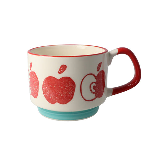 Minoyaki Fika Coffee Mug-Apple日本美浓烧Fika可叠放艺术家咖啡杯-苹果