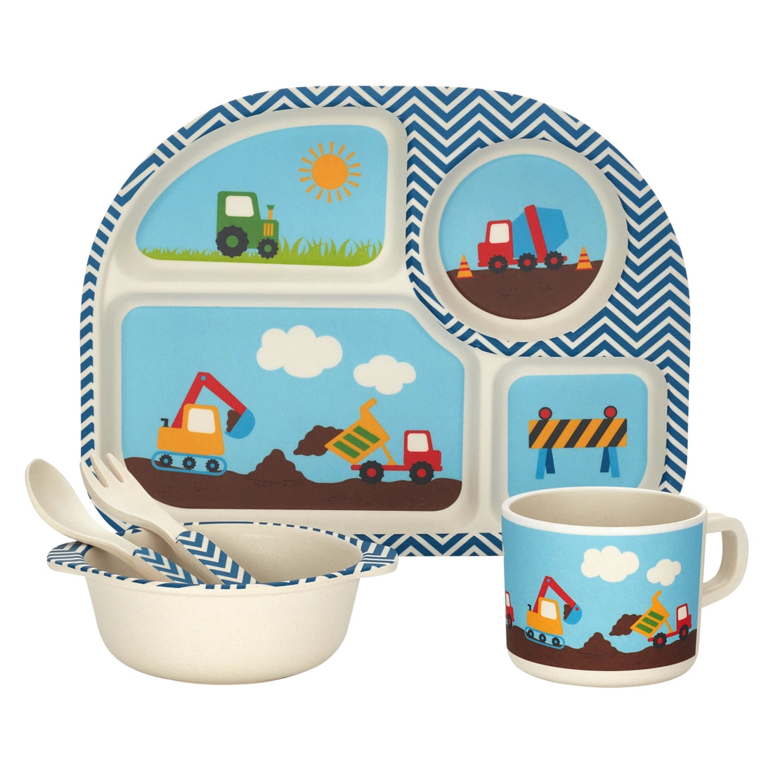 Funkins竹纤维儿童餐盘五件套 Construction