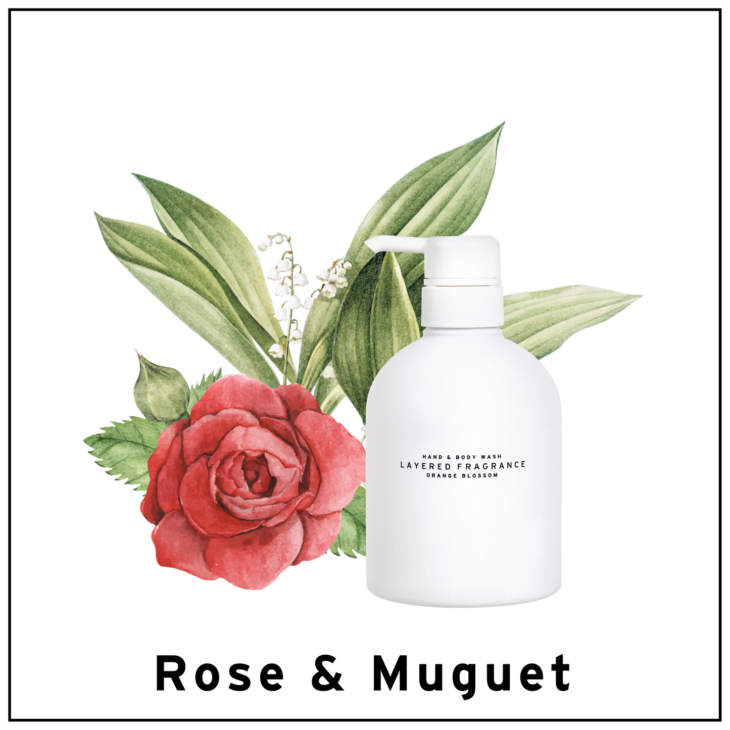 Layered Fragrance Hand and Body Wash-Rose Muguet/蕾野香氛洗手沐浴露 玫瑰铃兰500ml