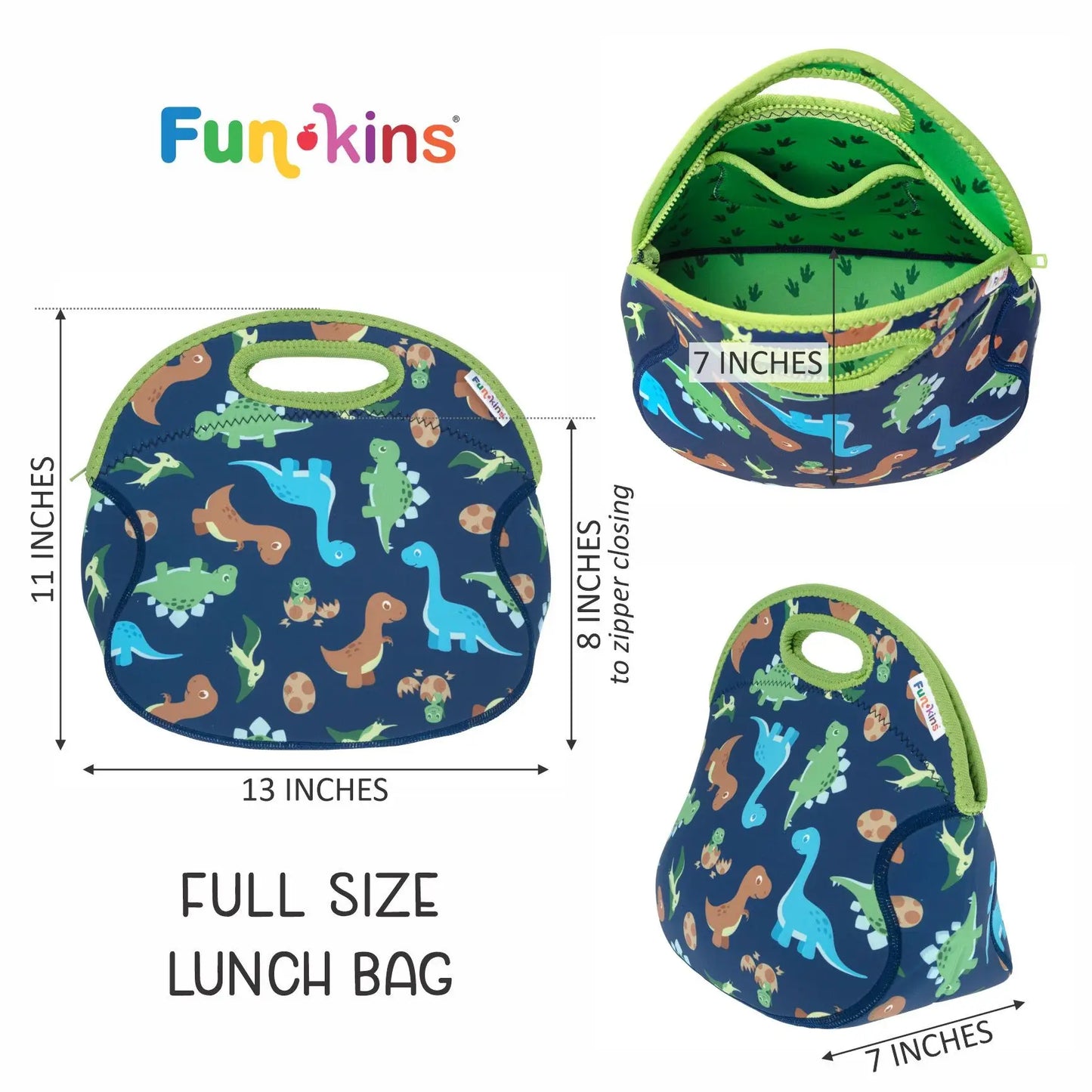 Funkins Lunch Bag 大号 Black Dinos