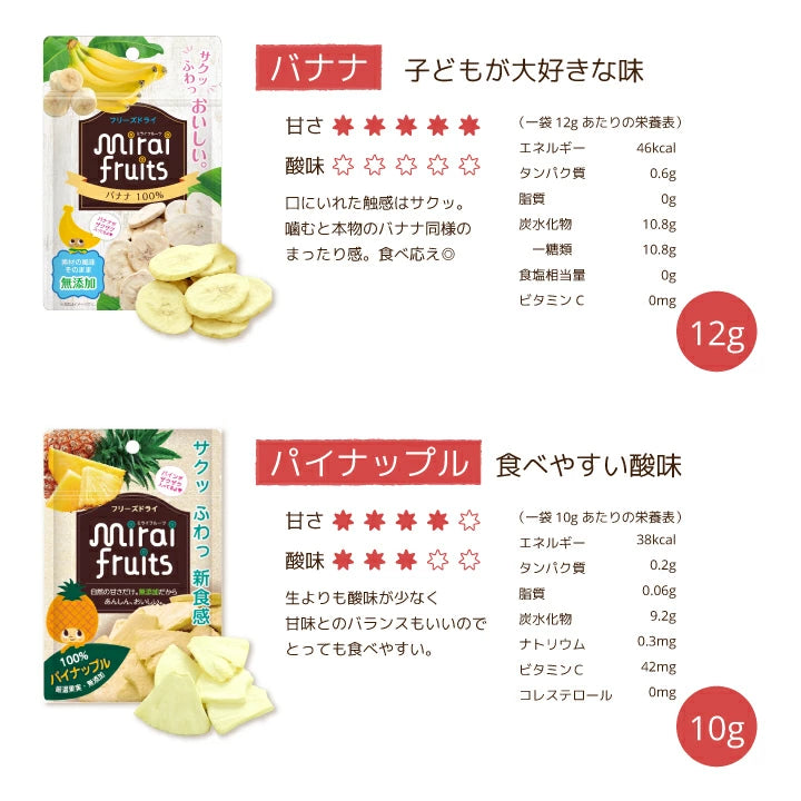 2024.12 Mirai Fruits Freeze Dried Strawberry/Mirai Fruits未来果实100%天然草莓干 9 month+ 10g