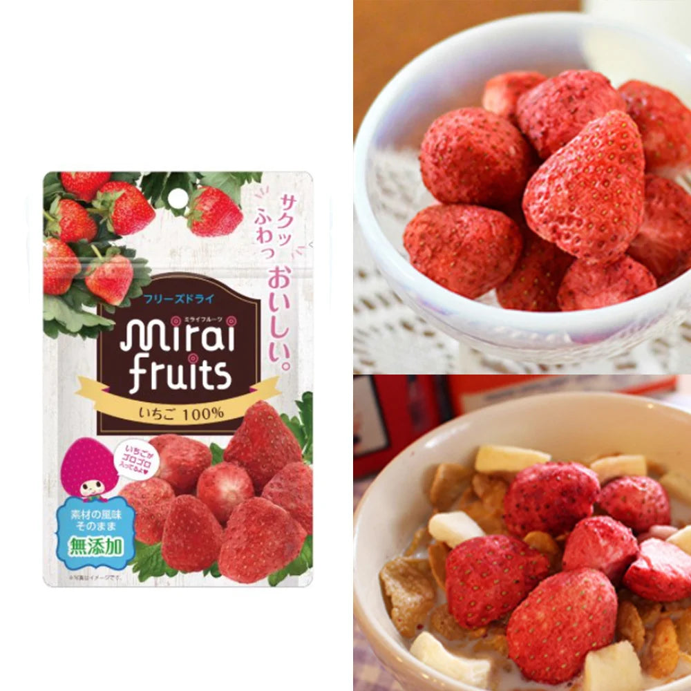 2024.12 Mirai Fruits Freeze Dried Strawberry/Mirai Fruits未来果实100%天然草莓干 9 month+ 10g