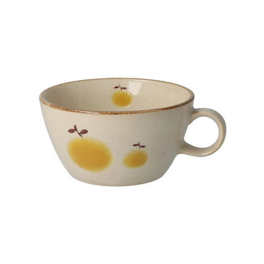 Minoyaki Murir Soap Bowl-Orange美浓烧日式粗陶手绘麦片碗汤碗-清甜橘