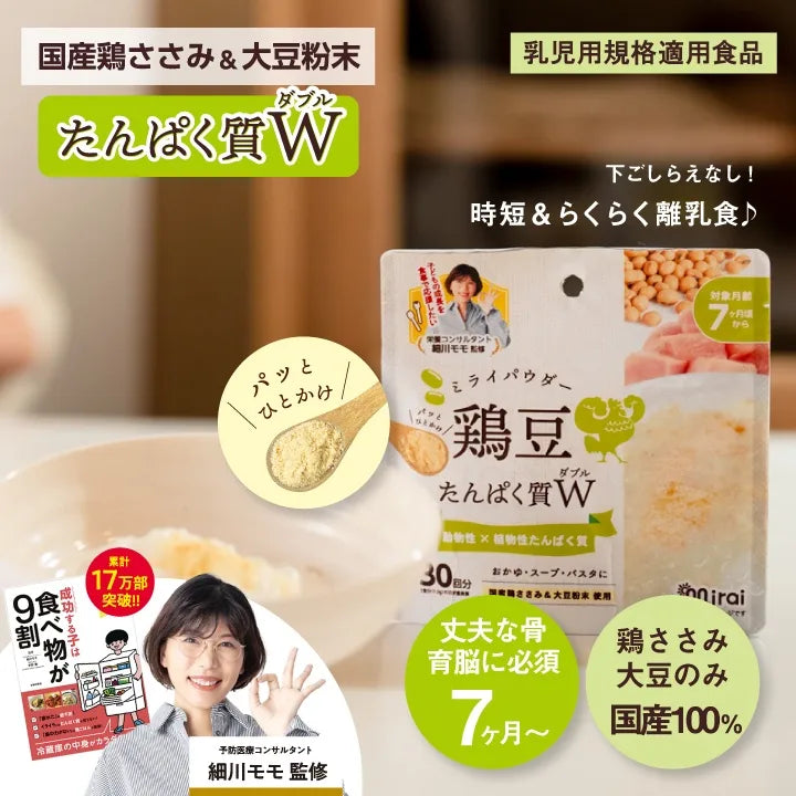 2025.2.28 Mirai Chicken and Soybean Powder/Mirai高蛋白质鸡肉大豆粉 7month+ 45g 30回分