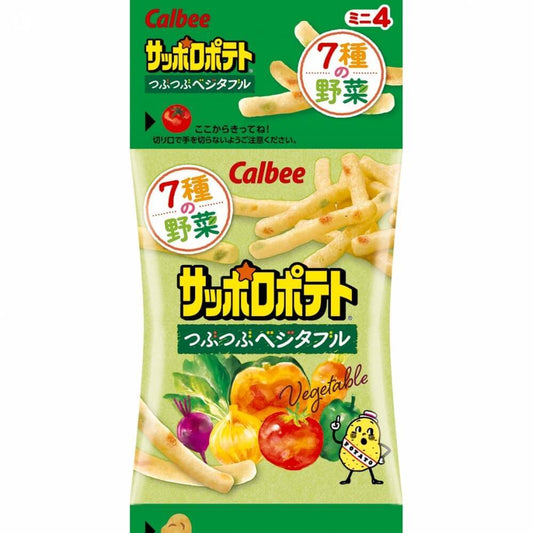 Calbee Baby Vegetable Cracker卡乐比粒粒蔬脆小小薯条四连包 8gx4bags