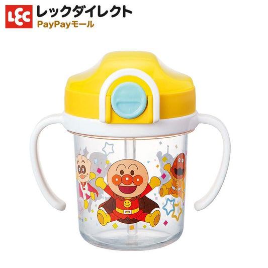 LEC Anpanman Clear Straw Mug/LEC面包超人超轻透双耳吸管杯 200ml