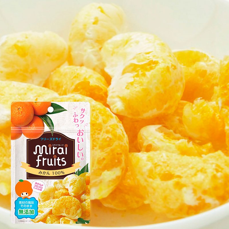 Mirai Fruits Freeze Dried Orange/Mirai Fruits未来果实100%天然橘子干 9 month+ 10g