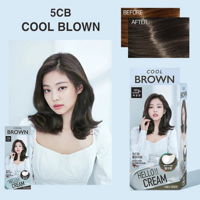 MISE EN SCENE Hello Cream-5CB Cool Brown爱茉莉染发膏-5CB 黑茶色