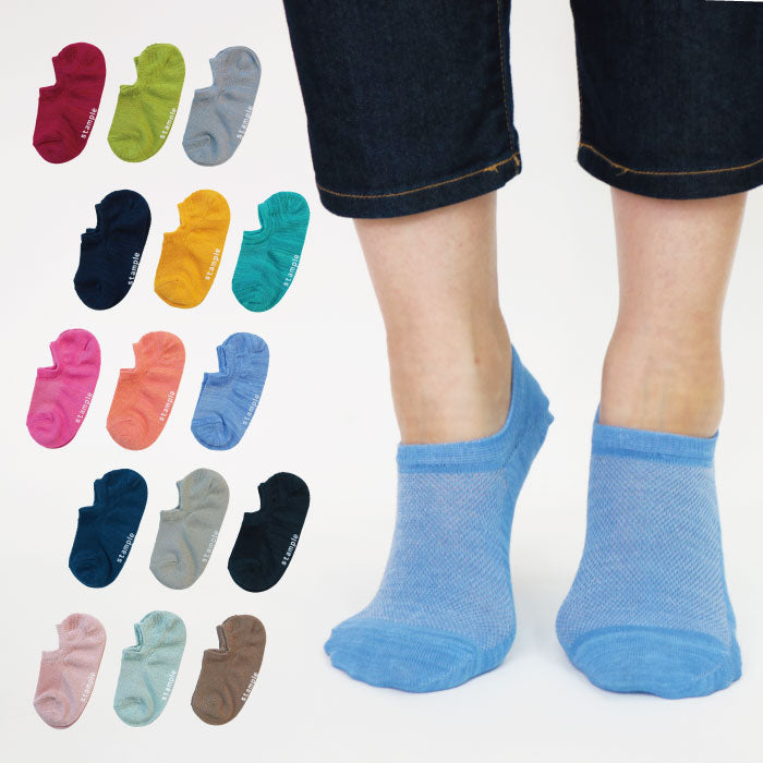 Stample Mix Low-cut Socks ColorB 3Pairs/Stample混色脚踝袜 B款色 3双装 16-25cm 4yrs-Adult