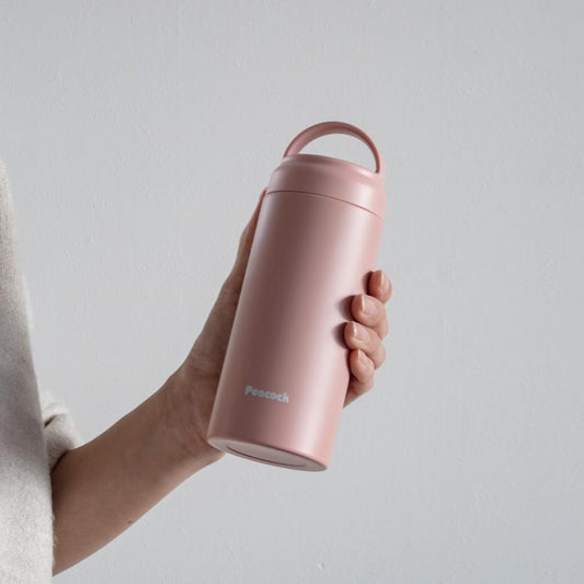 Peacock Stainless Steel Vacuum Insulated Bottle Screw Mug Type-Pink/Peacock真空层魔法瓶保温杯-珊瑚粉 350ml