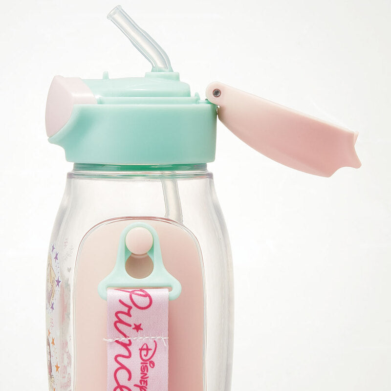 Skater One-Push Straw Water Bottle-PRINCESS/Skater一键式吸管水壶-迪士尼公主 530ml