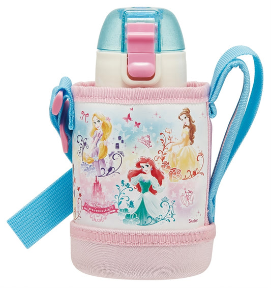 Skater Stainless Steel Water Bottle with Cover-PRINCESS/Skater不锈钢直饮保温水壶-迪士尼公主 400ml