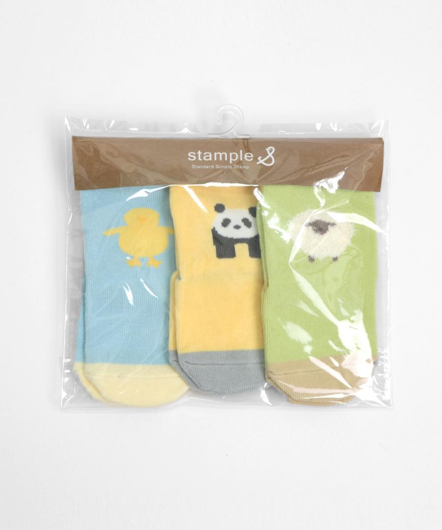 Stample Bushy Tail Baby Crew Socks Boys 3Pairs/Stample毛茸茸小动物尾巴宝宝袜 男宝款 3双装 11-13cm 0-1yr