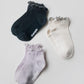 Stample Girly Mesh Short Socks 3Pairs/Stample花漾蕾丝短袜 3双装 13-21cm 1-9yrs