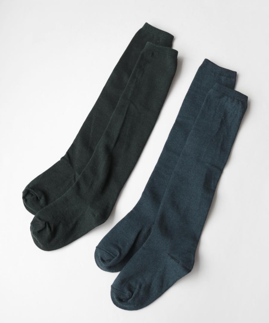 Stample Inner Cotton Knee High Socks Charcoal&Black/Stample经典过膝儿童长筒袜 灰色&黑色 16-18cm 4-6yrs