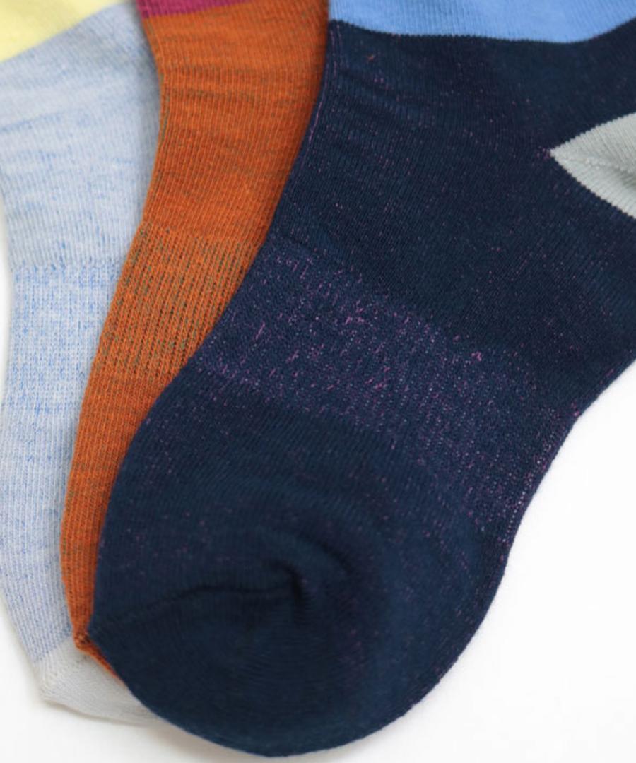 Stample Layer Color Ankle Socks 3Pairs/Stample叠色儿童脚踝袜 3双装 16-18cm 4-6yrs
